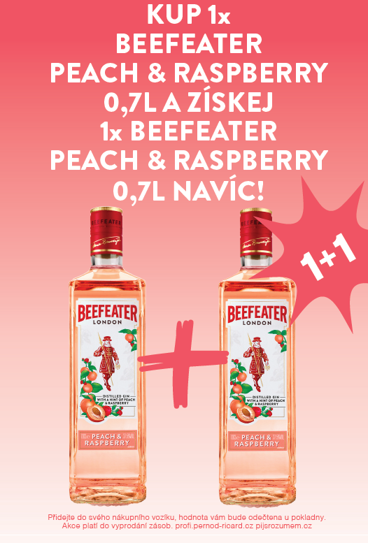 Beefeater Peach & Raspberry 1+1 zdarma
