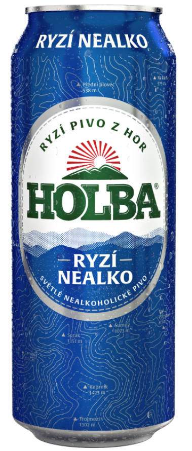 Holba Ryzí Nealko plech 0,5l