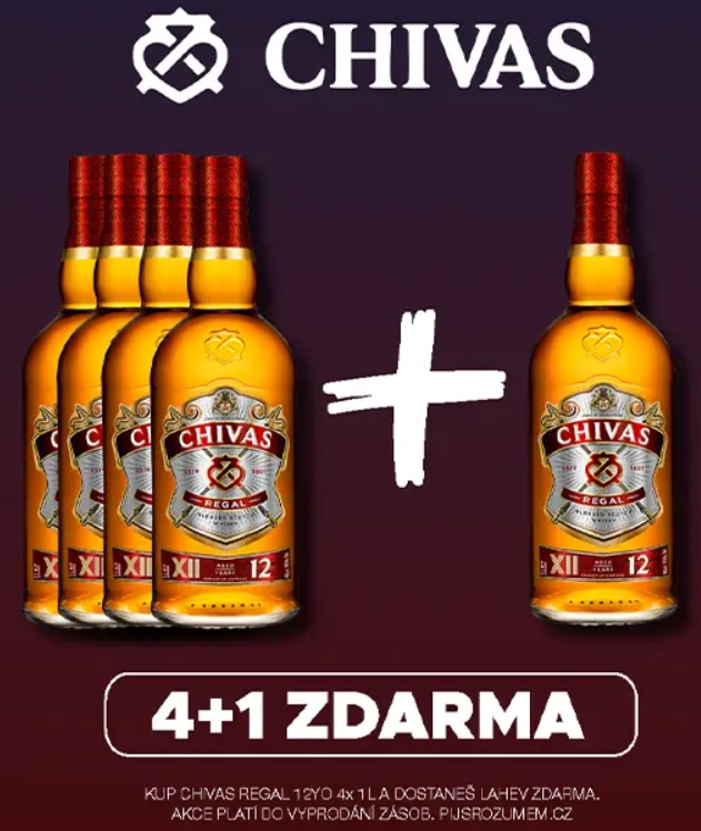 Chivas Regal 4+1l zdarma
