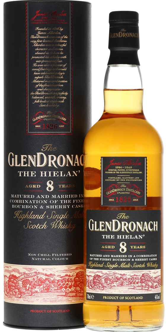 Glendronach 8 yo the Hielan 46% 0,7l (Tuba)