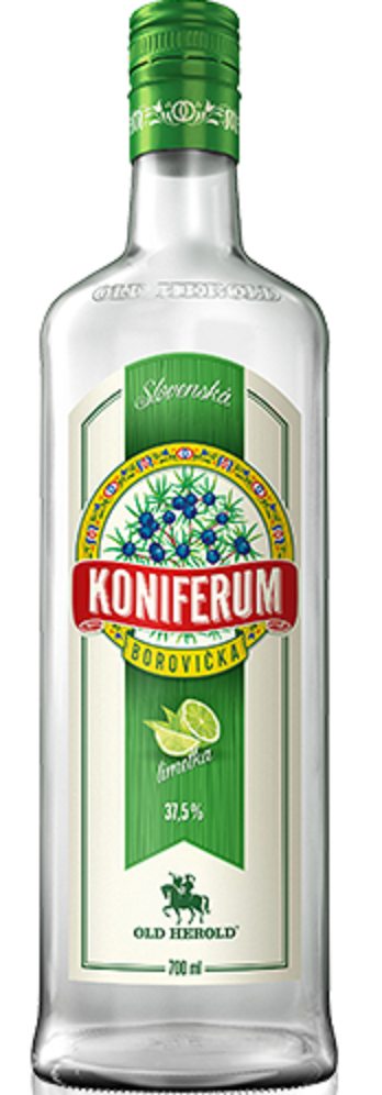 Borovička Koniferum Limetka 37,5% 0,7l (holá láhev)