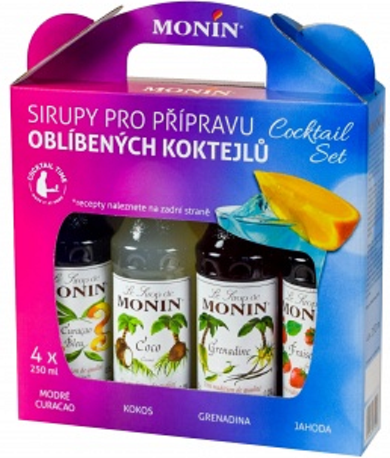 Dárkový cocktailový box Monin 4x250ml