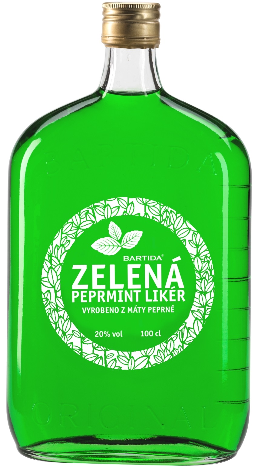 Bartida - Zelená Peprmint Likér, 20%, 1l