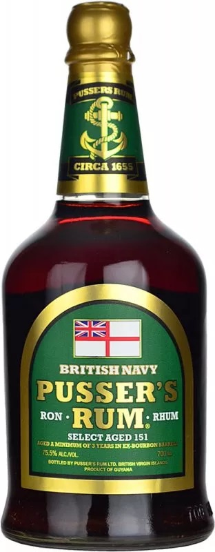 Pusser's Overproof 75,5% 0,7l (holá láhev)