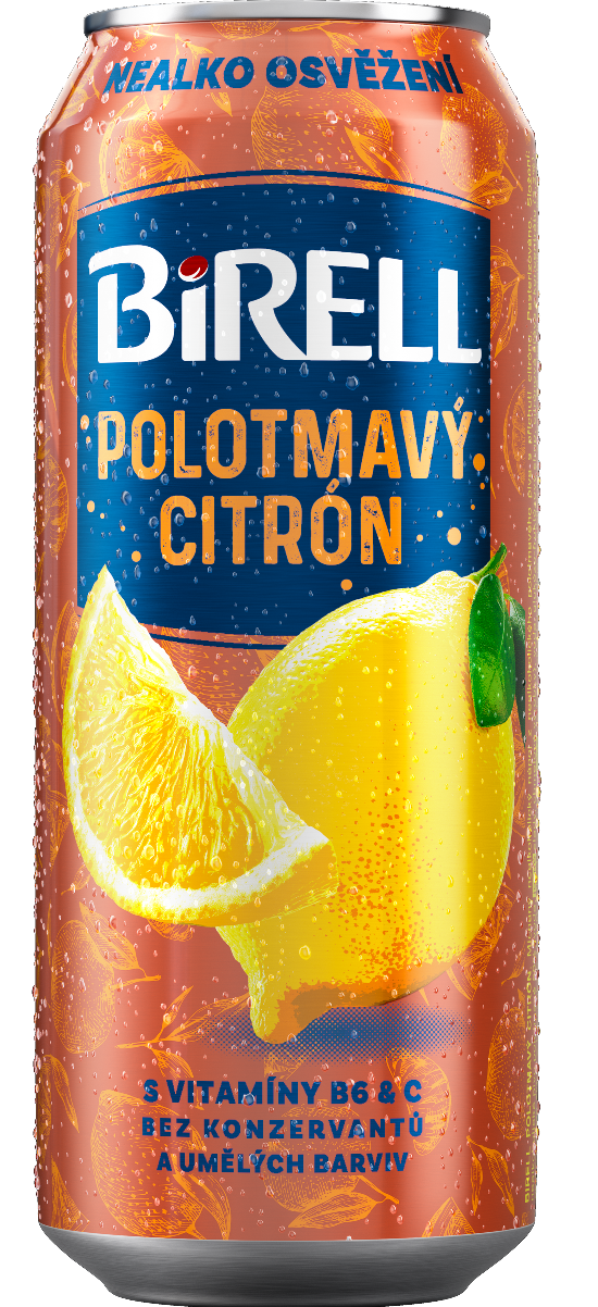 Birell Polotmavý Citrón plech 0,5l