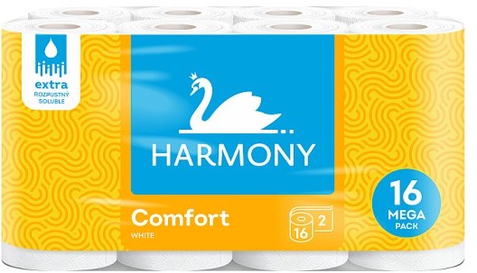 Toaletní Papír Harmony Comfort White 2-vrstvý 16ks