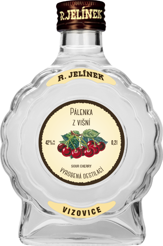 Pálenka z višní 42 % 0,2 l Rudolf Jelínek