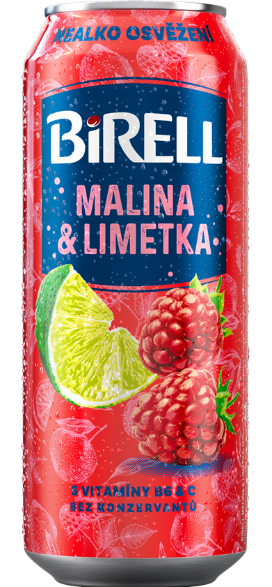 Birell limetka a malina 0,5l (plech)