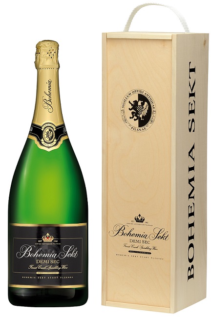 Bohemia Sekt Demi Dřevěný box 3l (kazeta)