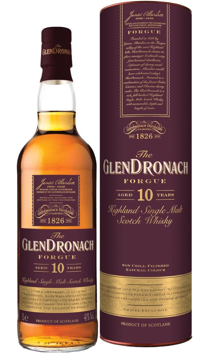 GLENDRONACH 10Y FORGUE 43% 1l (tuba)