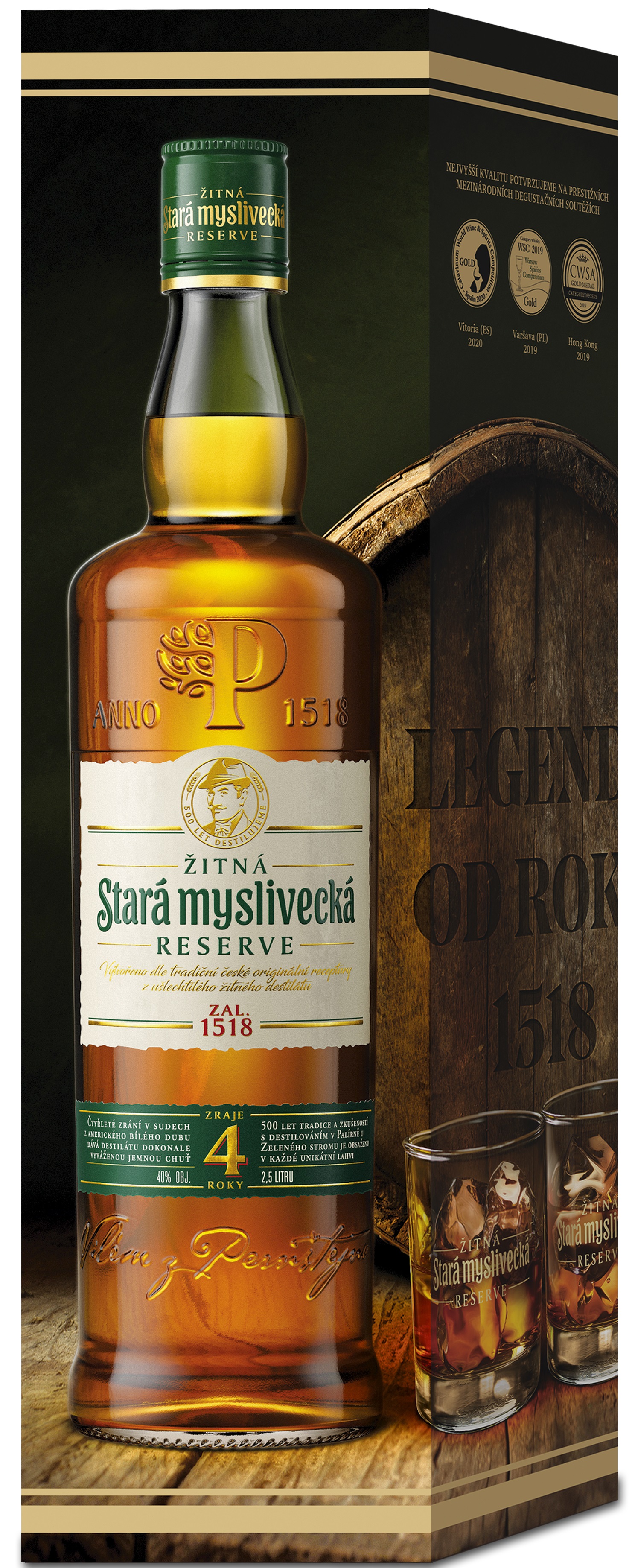 Stará myslivecká 2. Reserve 40% 2,5l (holá láhev)