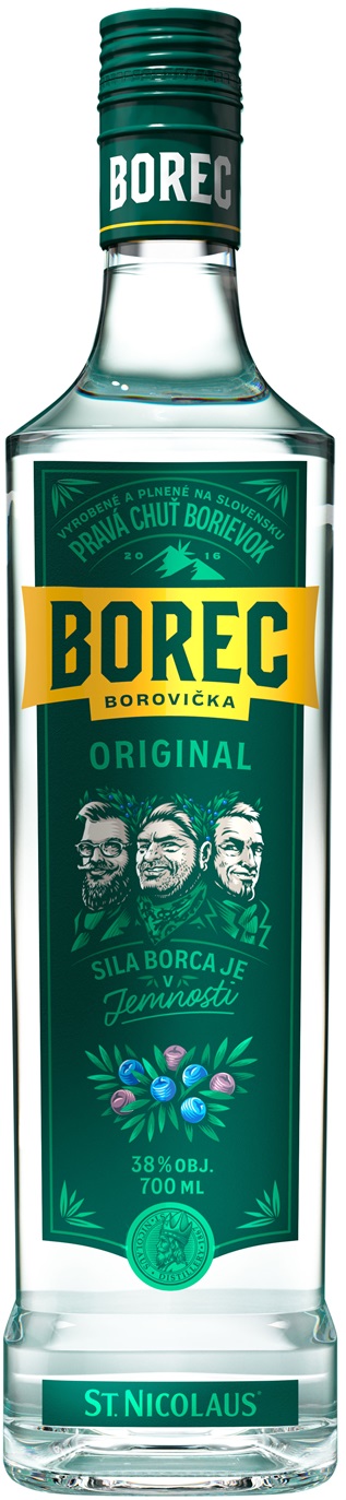 Borovička Borec 38% 0,7l (holá láhev)