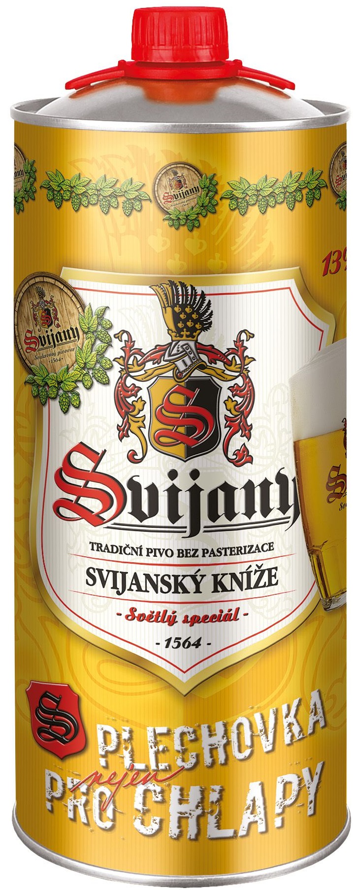 Plechovka piva 2l Svijanský Kníže 13%