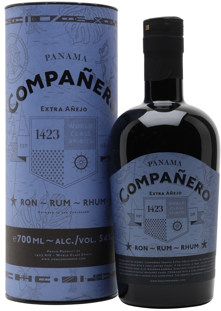 1423 Aps Ron Compaňero Extra Aňejo Gift Box 54% 0,7 l