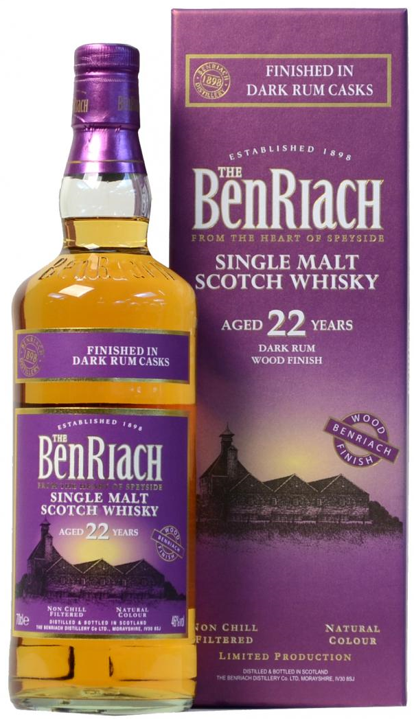 BenRiach 22yo Dark Rum Cask 46% 0,7l (karton)