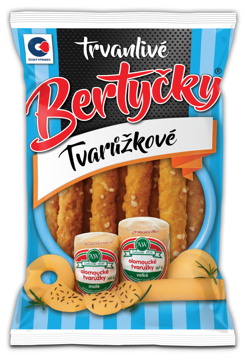 Bertyčky Tvarůžkové 90g