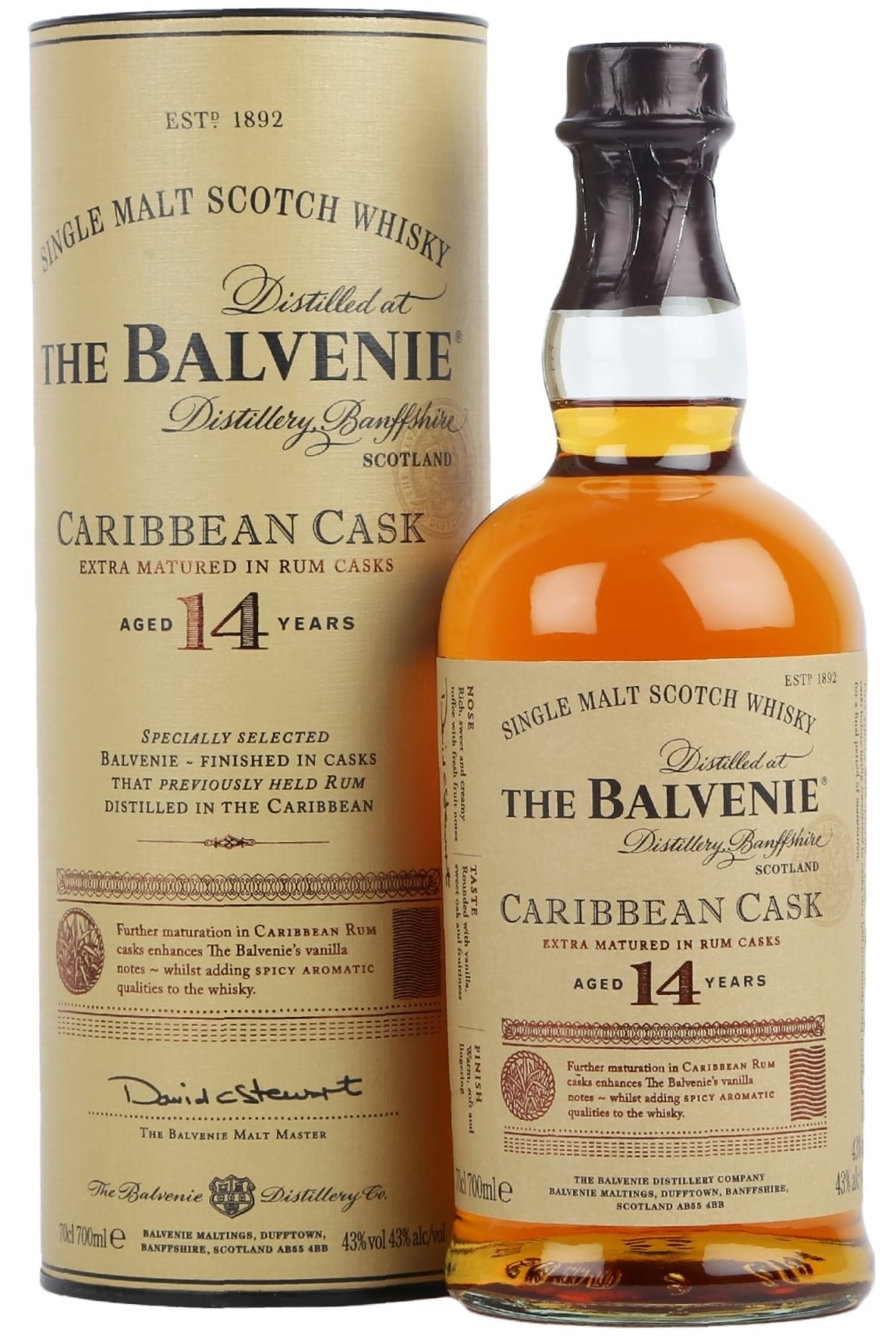 Balvenie 14 yo Old Carribean Cask 43 % 0,7 l