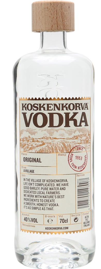 Koskenkorva 40% 1,0L (holá láhev)