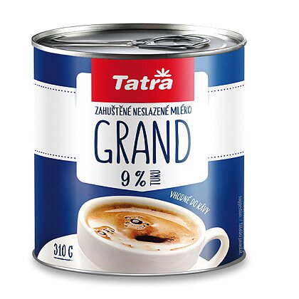 Tatra Grand Zahuštěné neslazené mléko 9% 310 g