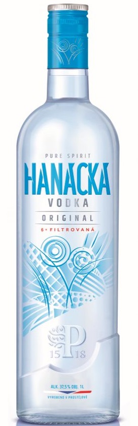 Hanácká Vodka 37,5% 1l (holá láhev)