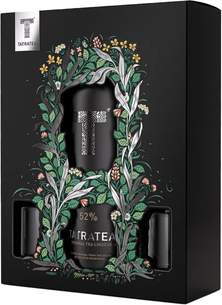 Karloff Tatratea Original 52% 0,7 l (dárkové balení 2 skleničky)