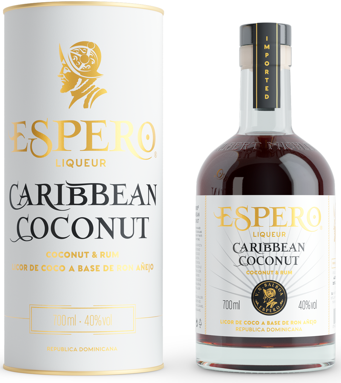 Espero Coconut & Caribe Rum 40% 0,7l (Tuba)