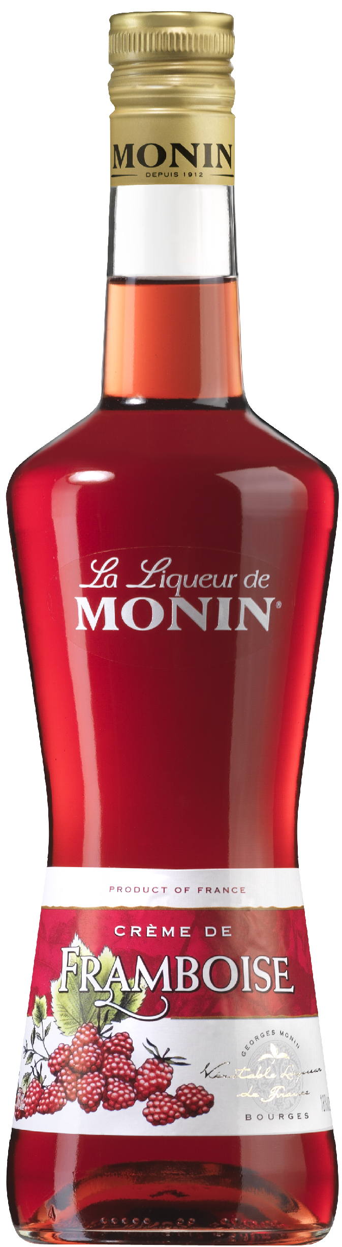 MALINOVÝ LIKÉR - MONIN CREME DE FRAMBOISE LIQUEUR 18% 0,7 (holá láhev)