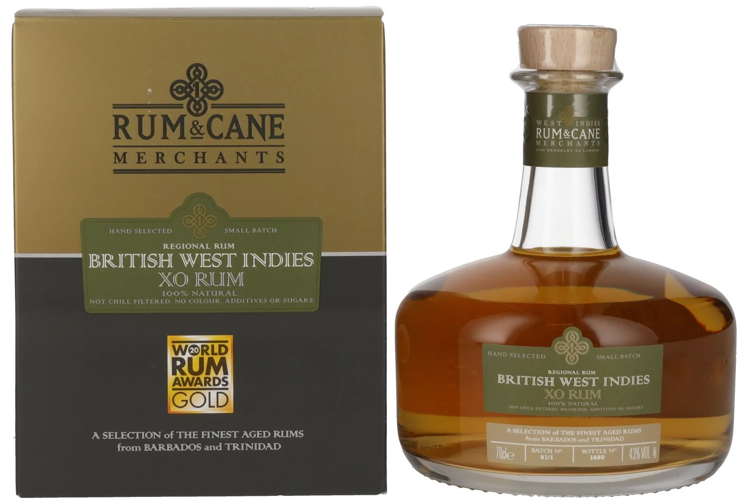 Rum & Cane British West Indies 43% 0,7 l