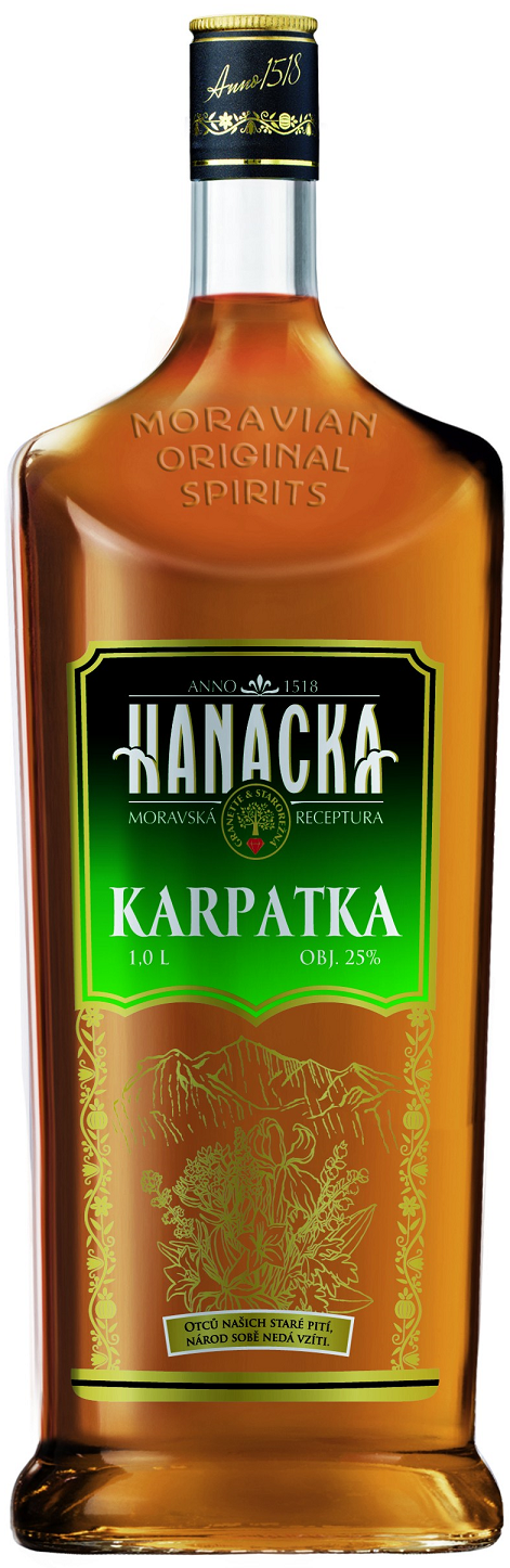 Hanácká Karpatka 25% 1l (holá láhev)