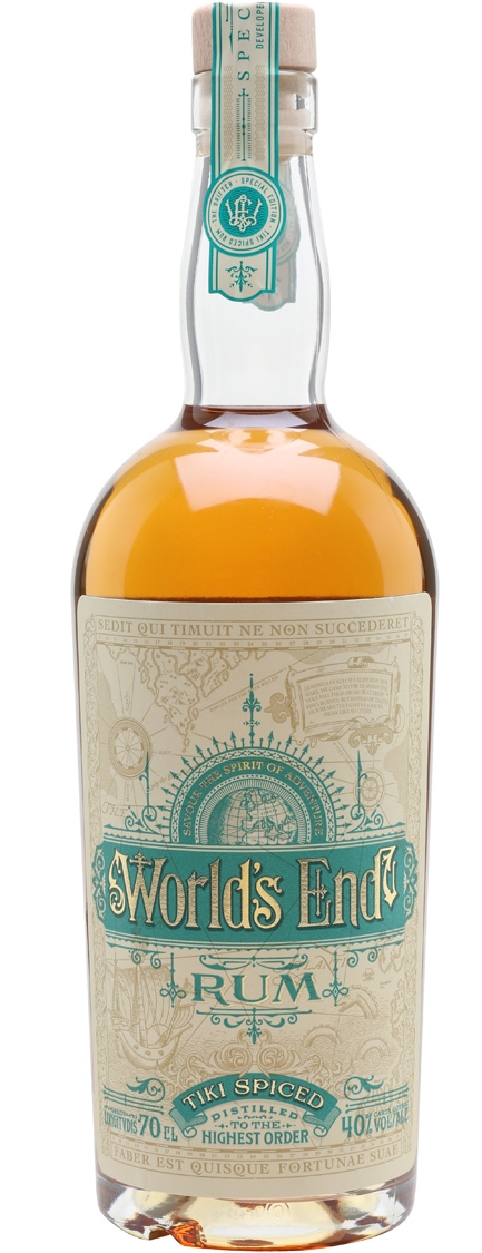 RUM WORLD'S tiki SPICED spirit 40% 0,7l (holá láhev)