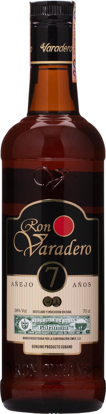 RON VARADERO 7Y 38% 0,7l (hola lahev)
