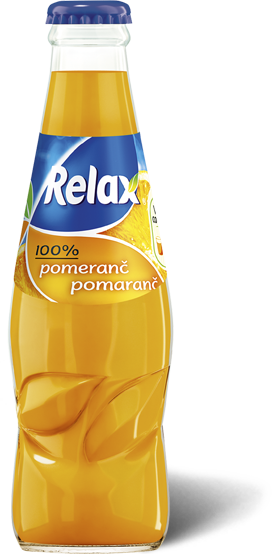Relax Pomeranč 100% sklo 0,2l