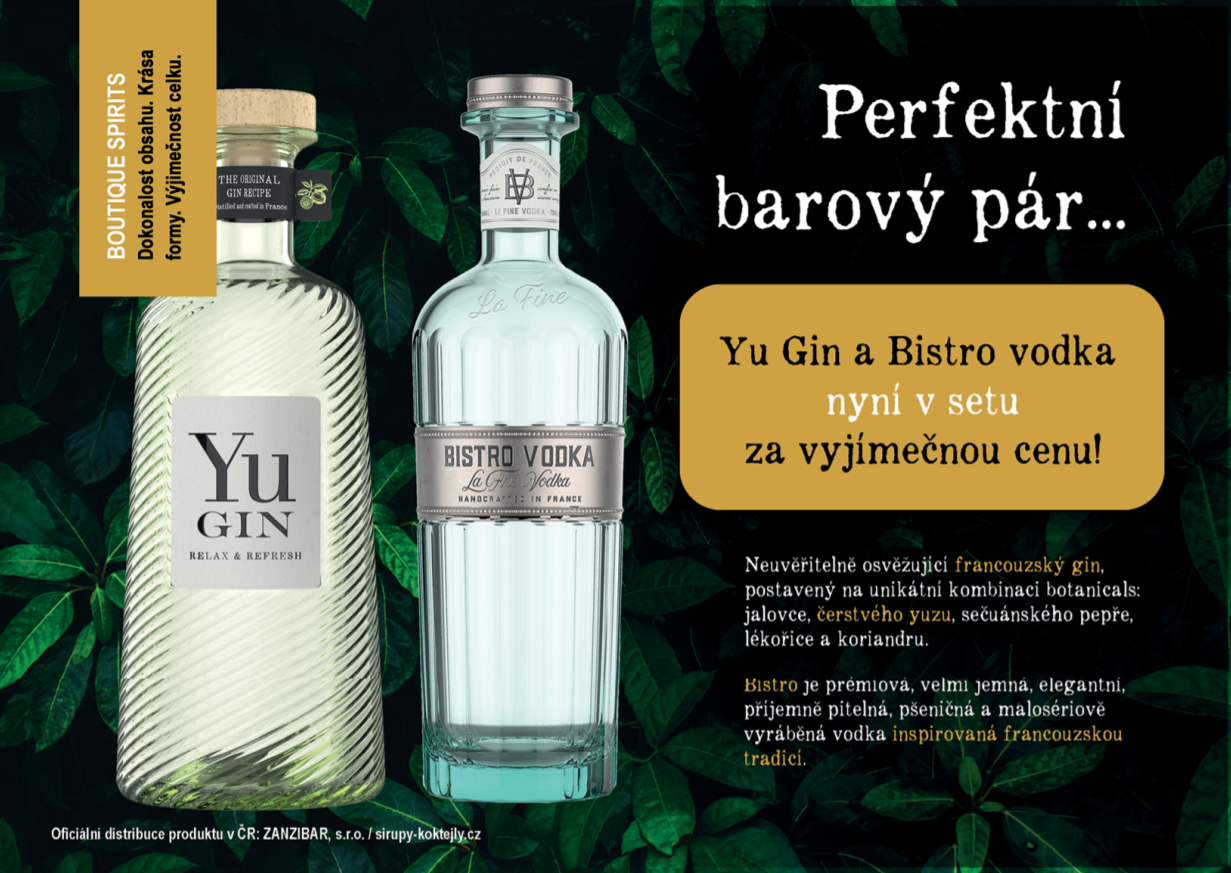 Yu Gin + Bistro vodka 2x 40% 0,7l (holá láhev)