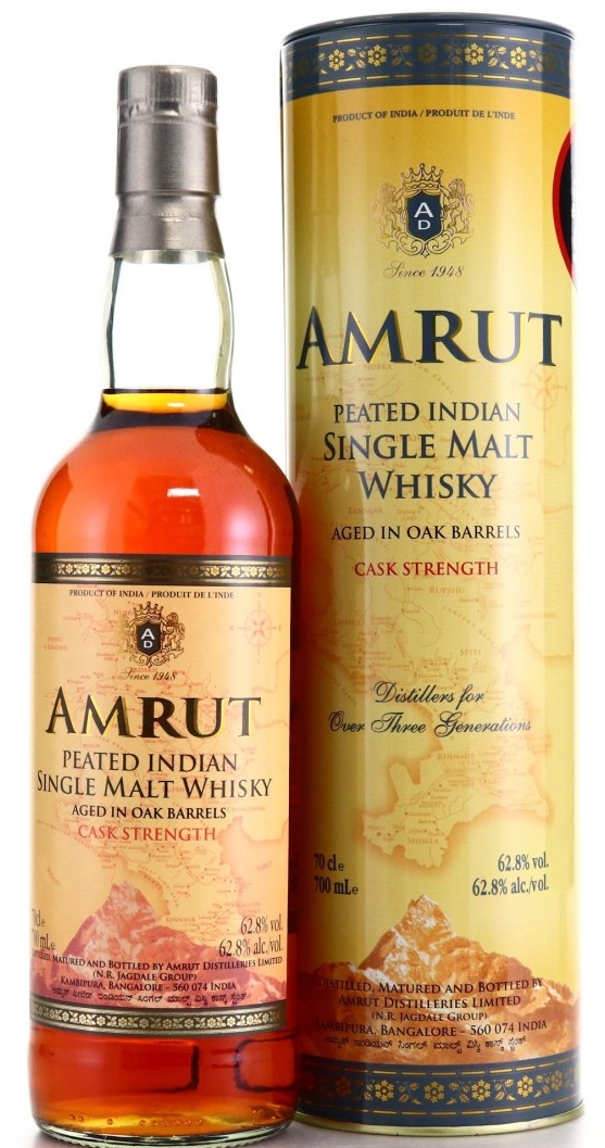 Amrut Peated Cask Strength 62,8% 0,7l (tuba)
