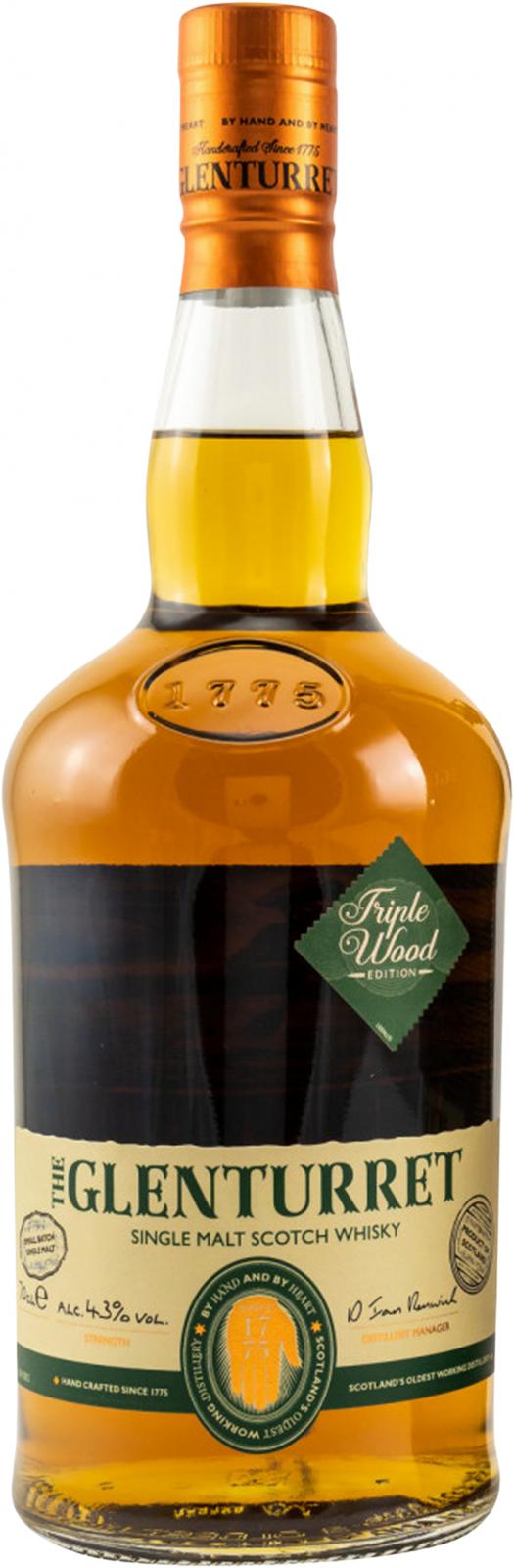 Glenturret Triple Wood Batch no.2 43% 0,7l (holá láhev)