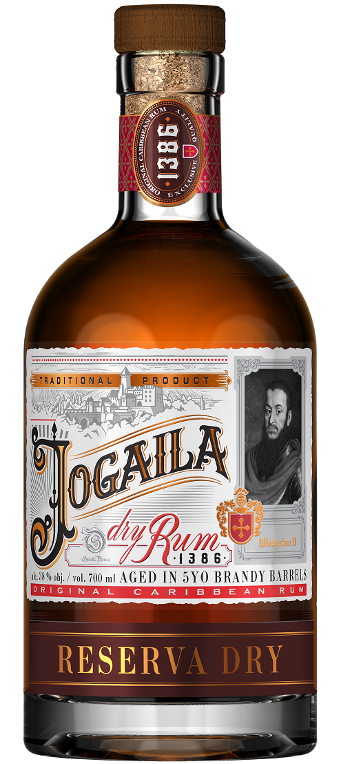 Jogaila Dry Rum Aged in 5yo Brandy Barrels 38% 0,7l (holá láhev)