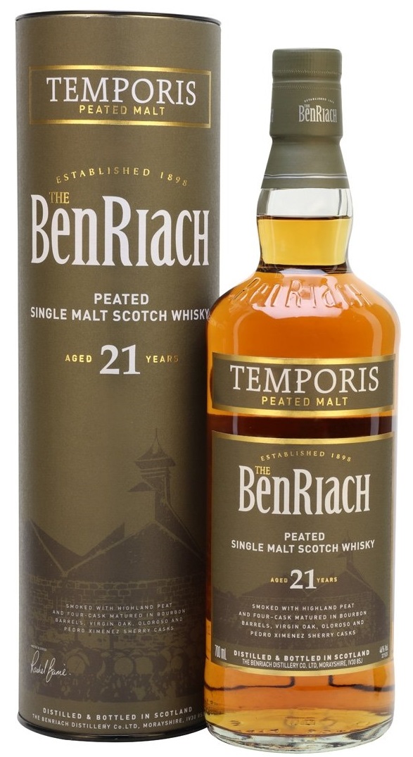 BenRiach Temporis 21yo 46% 0,7l (tuba)