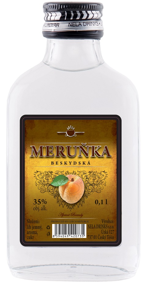 Beskydská Meruňka 35% 0,1l (holá láhev)
