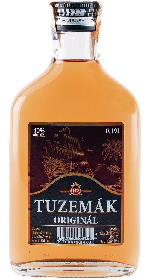 Tuzemák Originál 40% 0,19l (holá láhev)