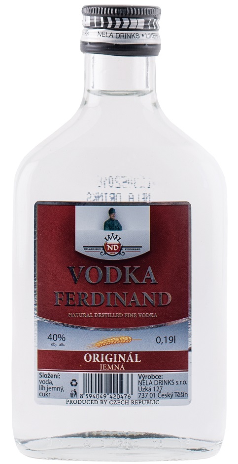 Vodka Ferdinand 40% 0,19l (holá láhev)