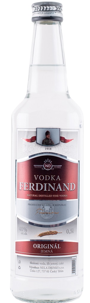 Vodka Ferdinand 40% 0,5l (holá láhev)