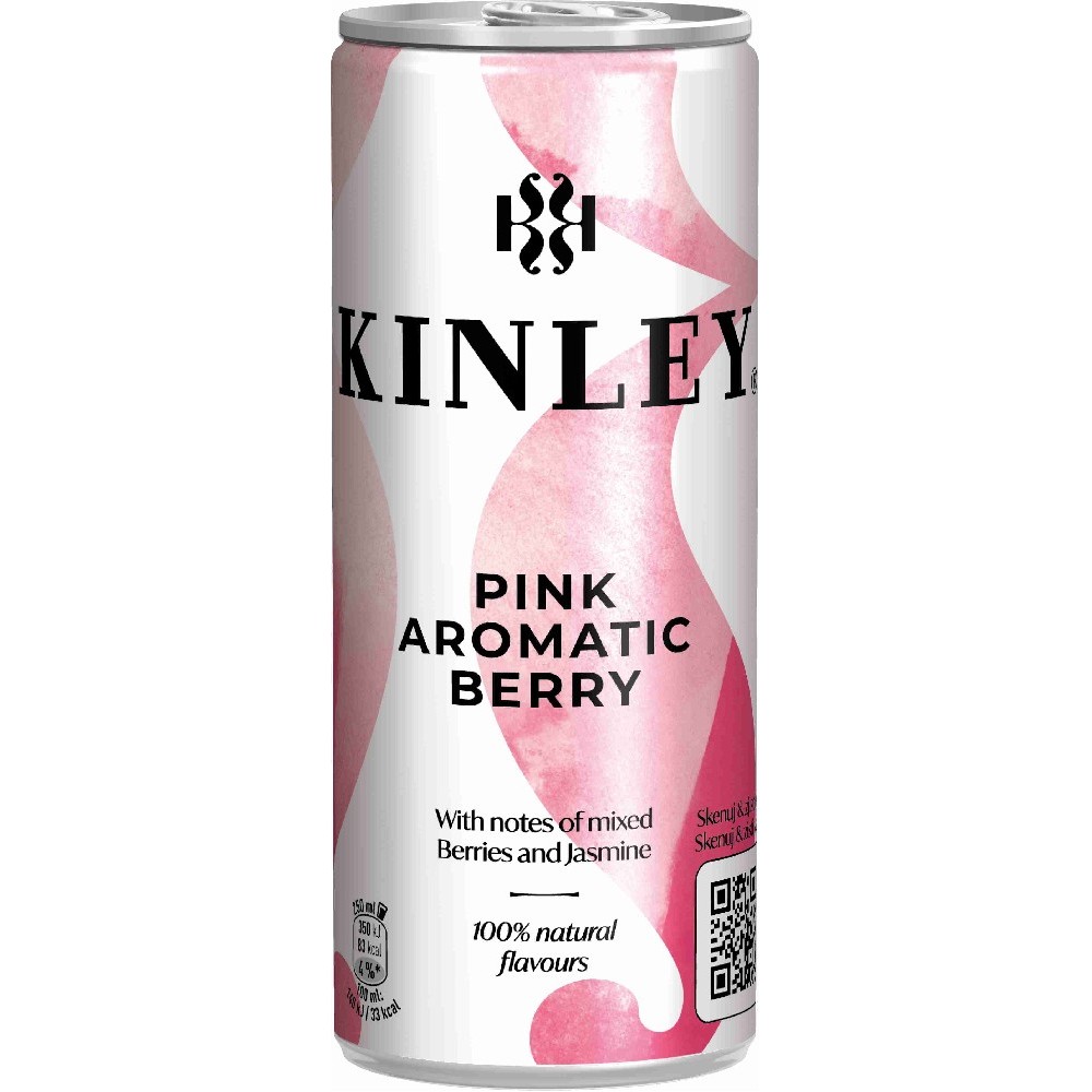 Kinley Tonic Pink Berry plech 0,33l