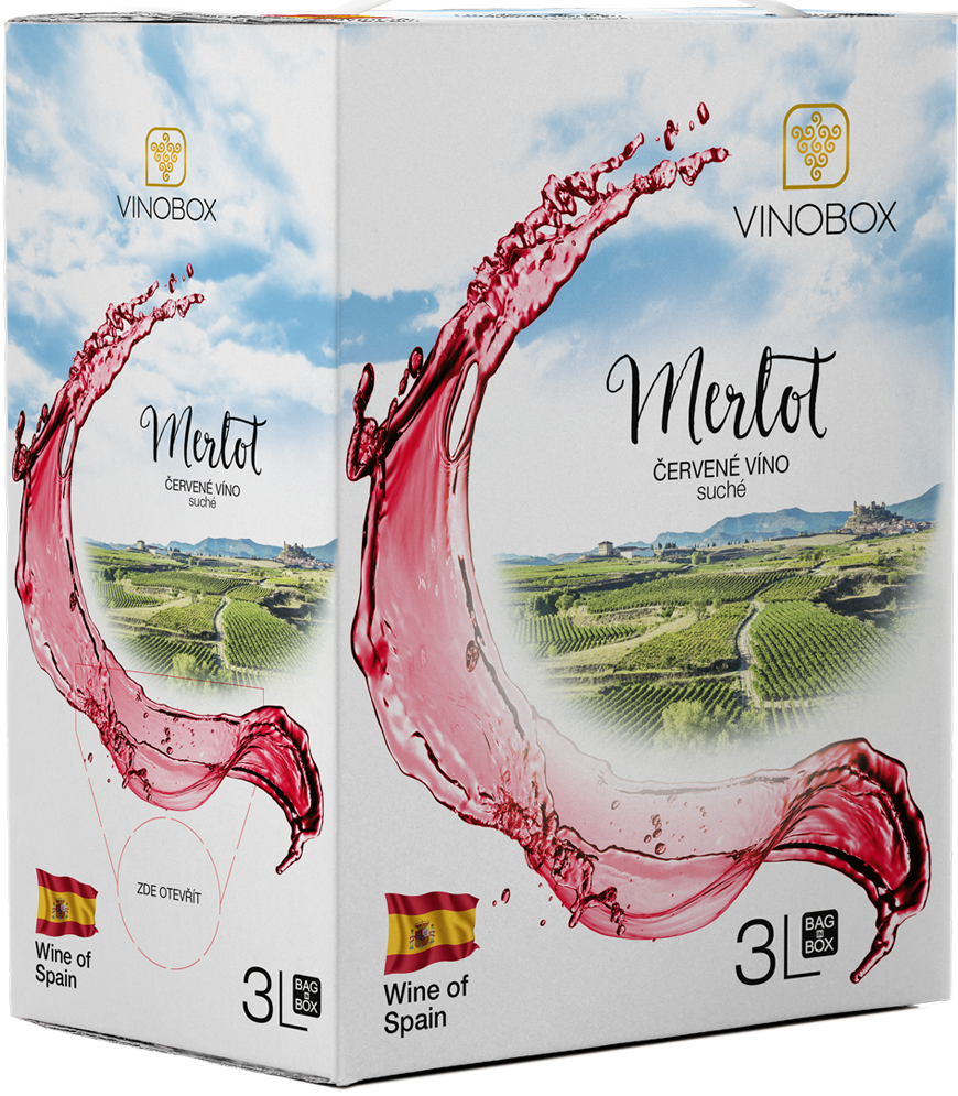 Vinobox Merlot Bag in Box 3l suché