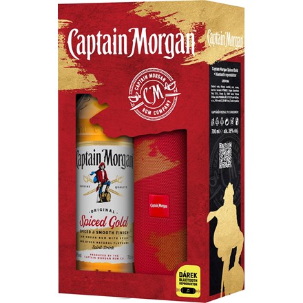 Captain Morgan Spiced Gold + Reproduktor 35% 0,7 l (dárkové balení reproduktor)