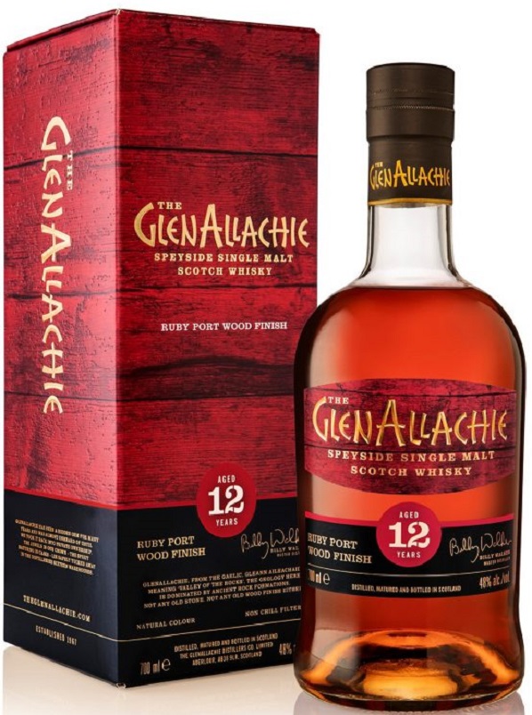 GlenAllachie 12yo Ruby Port Wood Finish 48% 0,7l (karton)