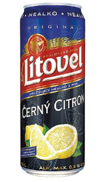 Litovel Černý Citron NEALKO plech 0,5l