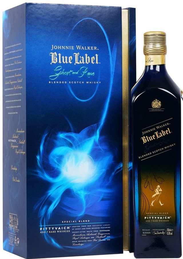 J.Walker Blue Label Ghost and Rare IV Pittyvaich 0,7l 43,8% GB