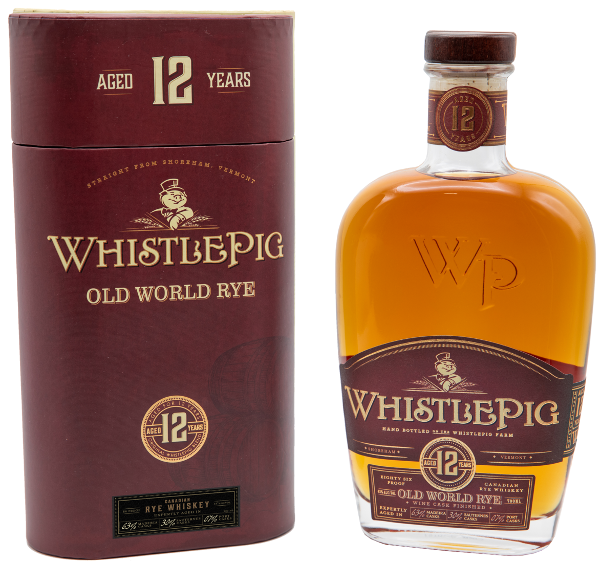 WhistlePig Old World Rye 12yo 43% 0,7l (karton)