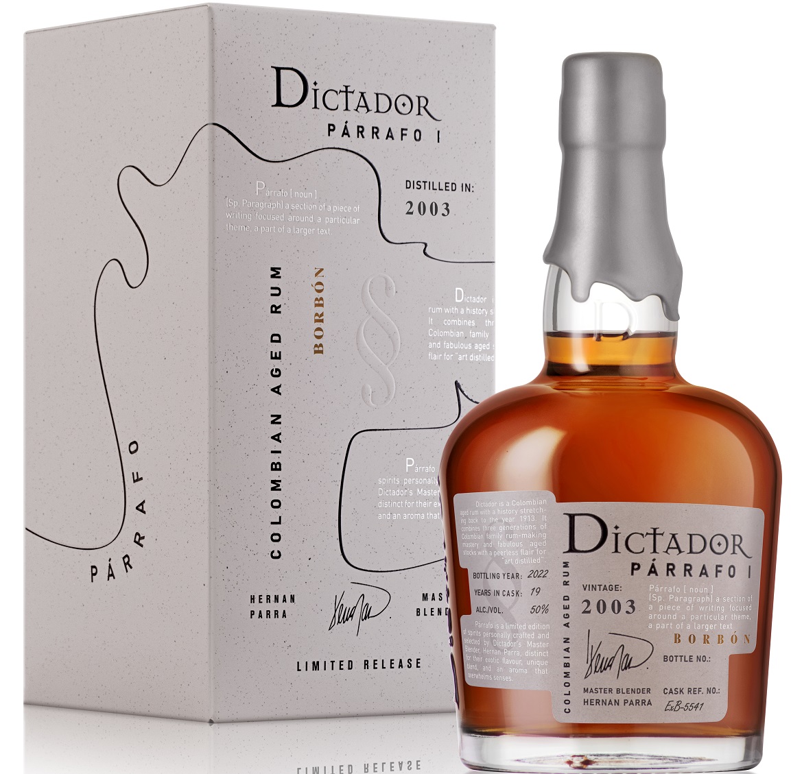 Dictador Parrafo Borbón 2003 19yo 50% 0,7l (karton)
