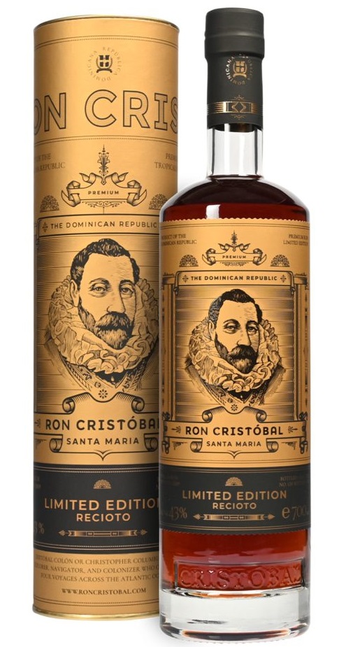 Ron Cristóbal Santa Maria Recioto 43% 0,7l (tuba)